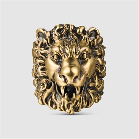 mens gucci lion ring|gucci watch lion.